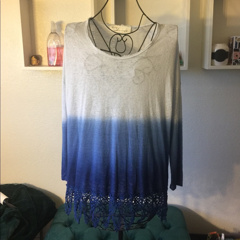 Vintage Havana dip dye ombré top - Picture 4 of 8